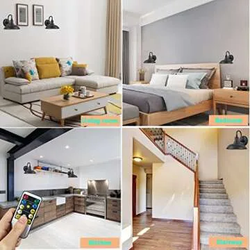 Battery Operated Wall Sconce with Remote - Stylish & Dimmable