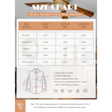 Stylish Beaully Women's Flannel Plaid Shacket for Fall