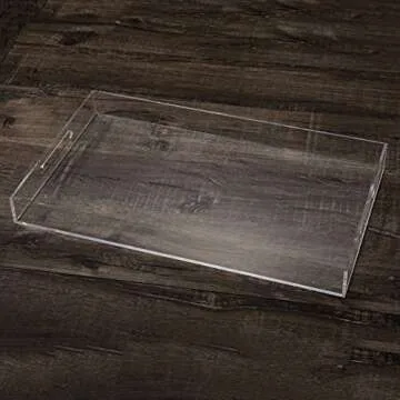 Sooyee Acrylic Serving Tray - Clear & Versatile Organizer