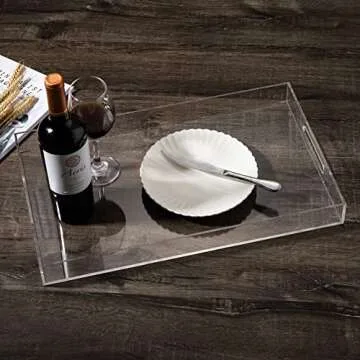 Sooyee Acrylic Serving Tray - Clear & Versatile Organizer