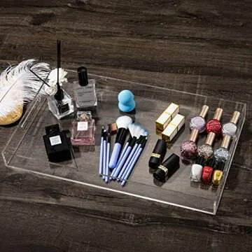 Sooyee Acrylic Serving Tray - Clear & Versatile Organizer