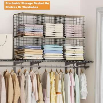 3PCS Stackable Closet Organizers for Stylish Home Storage