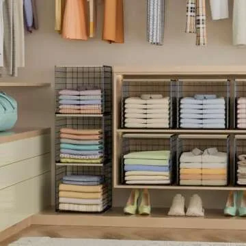 3PCS Stackable Closet Organizers for Stylish Home Storage