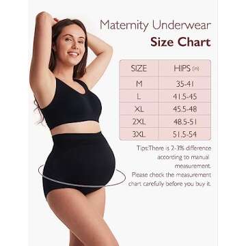 Momcozy Women's Maternity High Waist Underwear Pregnancy Soft Seamless Maternity Underwear Over Bump 3 Pack