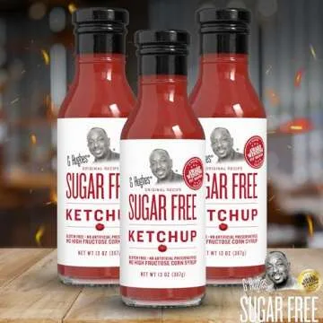 G Hughes Sugar Free Ketchup - Gluten Free, Preservation Free, Low Carb Ketchup, No Sugar Added Condi...