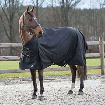 Horze Nevada 1200D Waterproof Turnout Sheet - Black - Size: 72