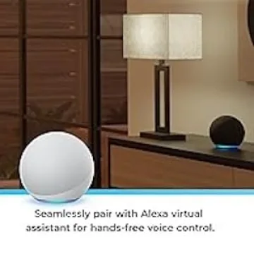 Echo Show 5 Smart Display with Globe Electric Bulb