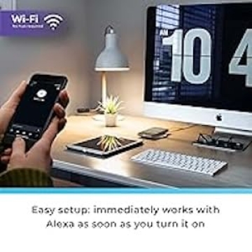 Echo Show 5 Smart Display with Globe Electric Bulb