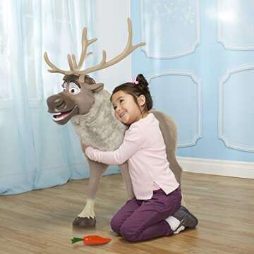 Sven Reindeer Frozen 2 My Size Playdate Sven with Sounds, Perfect Child-Size Pal for Girls, Boys, Stands Over 3 Feet Tall from Hoof to Antler, Supports Kids Up to 70 lbs