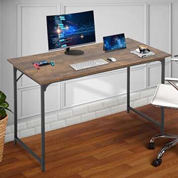 Computer Desk Home Office Desk 48”W x 24”D Gaming Desk Corner Writing Black Large Student Art Mo...