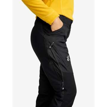 RevolutionRace Women’s Nordwand Pro Pants, Durable and Ventilated Pants for All Outdoor Activities, Jet Black, 2XL
