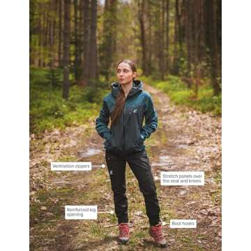 RevolutionRace Women’s Nordwand Pro Pants, Durable and Ventilated Pants for All Outdoor Activities, Jet Black, 2XL