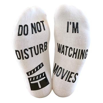 Do Not Disturb, I'm Watching Movies Funny Ankle Socks - Great Birthday Christmas Gift For Movie Fans...