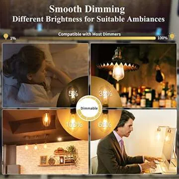 DiCUNO ST64 Edison LED Bulb 60W Equivalent, 6W, Warm White 2700K, Dimmable Vintage LED Light Bulbs, 700LM E26 Medium Base with Clear Glass for Dining Room, Kitchen Lighting,Pack of 10
