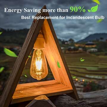 DiCUNO ST64 Edison LED Bulb 60W Equivalent, 6W, Warm White 2700K, Dimmable Vintage LED Light Bulbs, 700LM E26 Medium Base with Clear Glass for Dining Room, Kitchen Lighting,Pack of 10