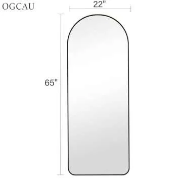 Elegant OGCAU Arched Full Length Mirror for Home