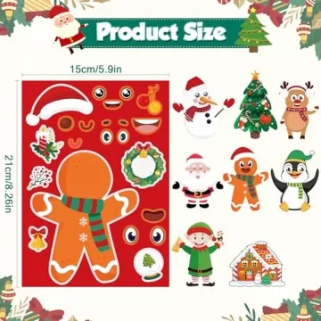 Festive Christmas Stickers for Kids DIY Crafts and Gifts