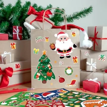 Festive Christmas Stickers for Kids DIY Crafts and Gifts