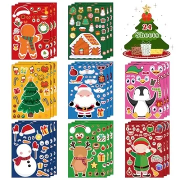 Festive Christmas Stickers for Kids DIY Crafts and Gifts