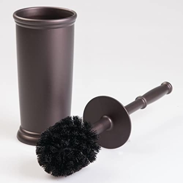 mDesign Compact Toilet Bowl Brush with Stylish Holder
