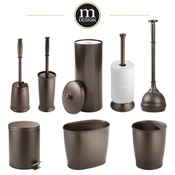 mDesign Compact Toilet Bowl Brush with Stylish Holder
