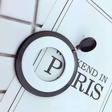 Fashion White Black Dangle Earrings Round Square Triangle Heart Shape Acrylic Simpleism Geometric Drop Earrings for Women (Round)