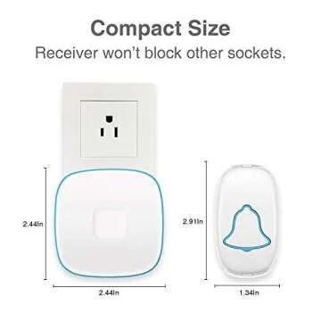 BO YING Wireless Doorbell, 1000ft Range and 38 Melodies