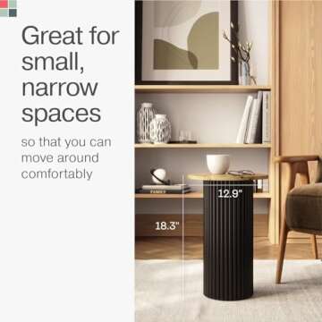 Elegant Stead Round Fluted Accent Side Table for Home