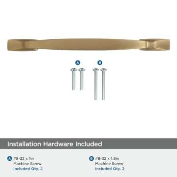 Amerock | Cabinet Pull | Golden Champagne | 6-5/16 inch (160 mm) Center to Center | Highland Ridge | 1 Pack | Drawer Pull | Drawer Handle | Cabinet Hardware