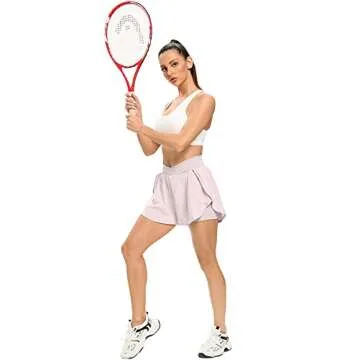 Quccefods Womens Cross Waist Workout Shorts with Pocket Quick-Dry Athletic Running Shorts Elastic High Waisted Shorts Pink