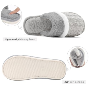 GOEWY Cozy Slippers for Women - Memory Foam Comfort