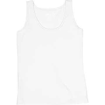 Hanes Womens Scoopneck Cotton Jersey Tank, Classic Top, Lightweight For Camisoles-lingerie, White, Medium US