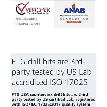 FTG USA Countersink Drill Bit Set for Woodworking Excellence