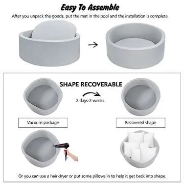 Zmarthumb Foam Ball Pit for Toddlers - Safe & Easy to Clean