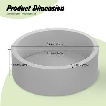 Zmarthumb Foam Ball Pit for Toddlers - Safe & Easy to Clean