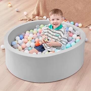 Zmarthumb Foam Ball Pit for Toddlers - Safe & Easy to Clean