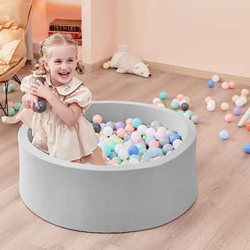 Zmarthumb Foam Ball Pit for Toddlers - Safe & Easy to Clean