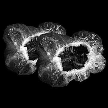 100 Pcs Clear Disposable Shower Caps for Home and Spa Use