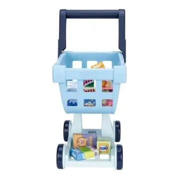 Bluey Shopping Trolley with Colorful Goods for Toddlers