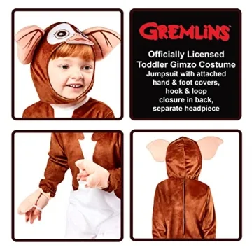 Rubies Toddler Gremlins Gizmo Costume Jumpsuit and Headpiece