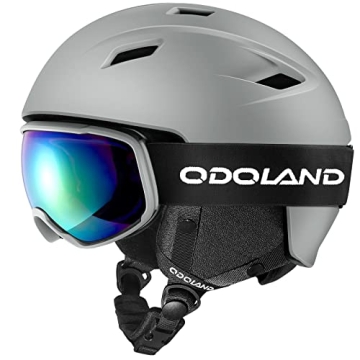 Odoland Ski Helmet and Goggles Set - Lightweight & Protective Gear for Snow Sports