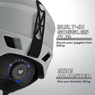 Odoland Ski Helmet and Goggles Set for Winter Sports