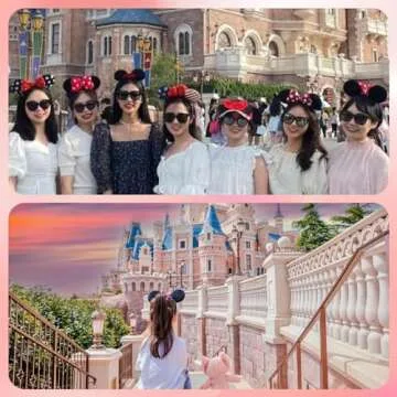 XINXIYAN Mouse Ears Headband for Women, Anti-Slip Sequin Mouse Ears Headband Glitter Party Princess ...