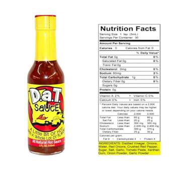 D.a.T. SaUcE, The True Louisiana Original, Gluten Free, No MSG, No Preservatives, All Natural, Moder...