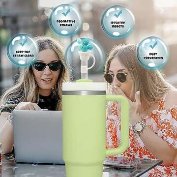 Cute Silicone Straw Covers for Stanley Cup 8pcs Set