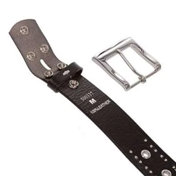Silver Punk Rock Leather Studded Belt for All Styles