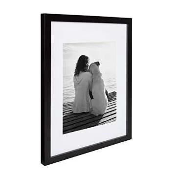 DesignOvation Gallery Wood Photo Frame Set, 4 Pack, Black