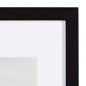 DesignOvation Gallery Wood Photo Frame Set, 4 Pack, Black
