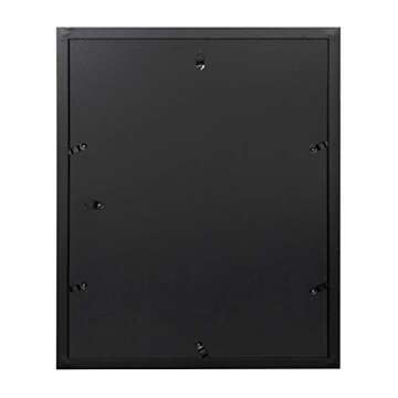 DesignOvation Gallery Wood Photo Frame Set for Customizable Wall Display, Black 11x14 matted to 8x10, Pack of 4