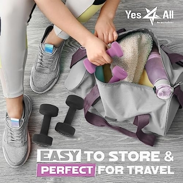 Yes4All Non Slip Hexagon Neoprene Dumbbell Set for Toning